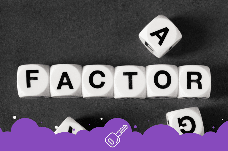 Photo of dice that spell out FACTOR.