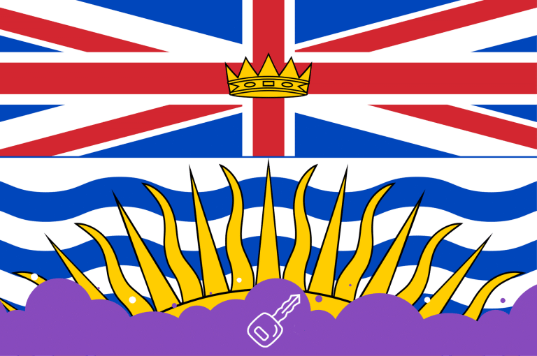 Photo of the flag of British Columbia