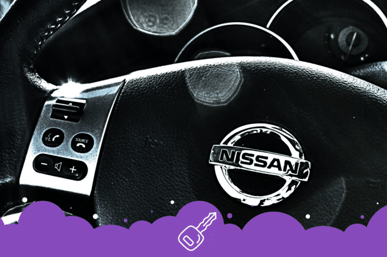 a close up of a steering wheel