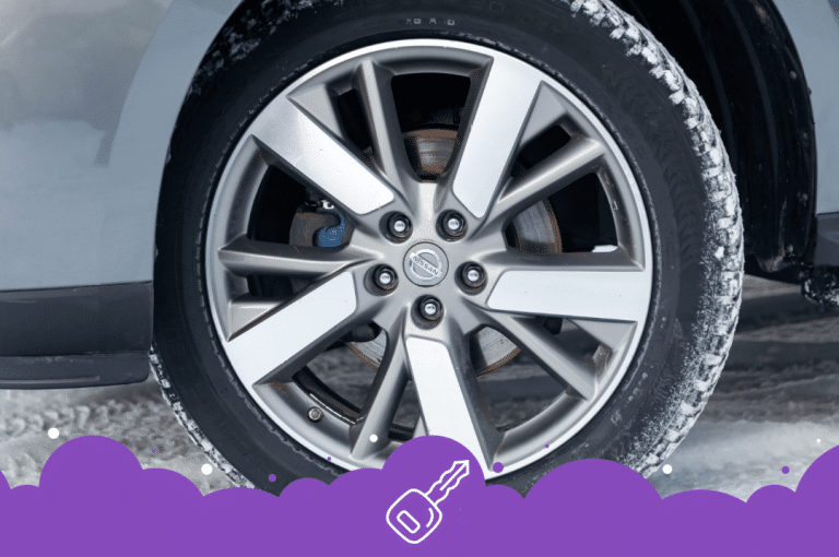 a close up of a tire