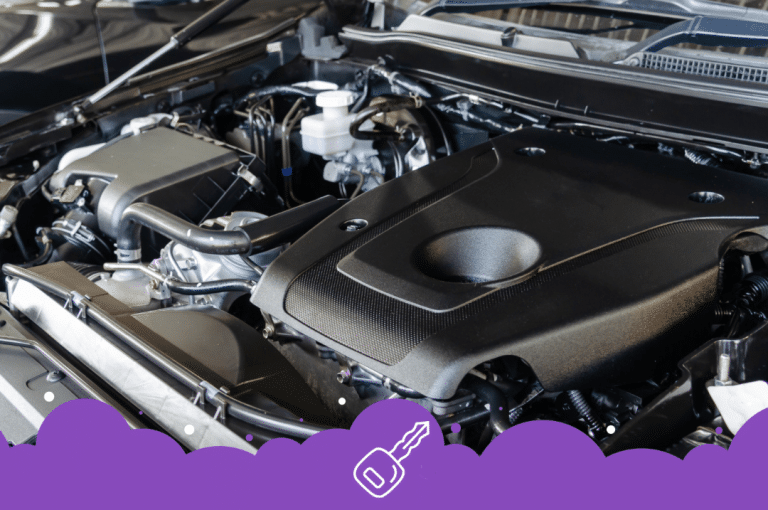 a close up of a car engine