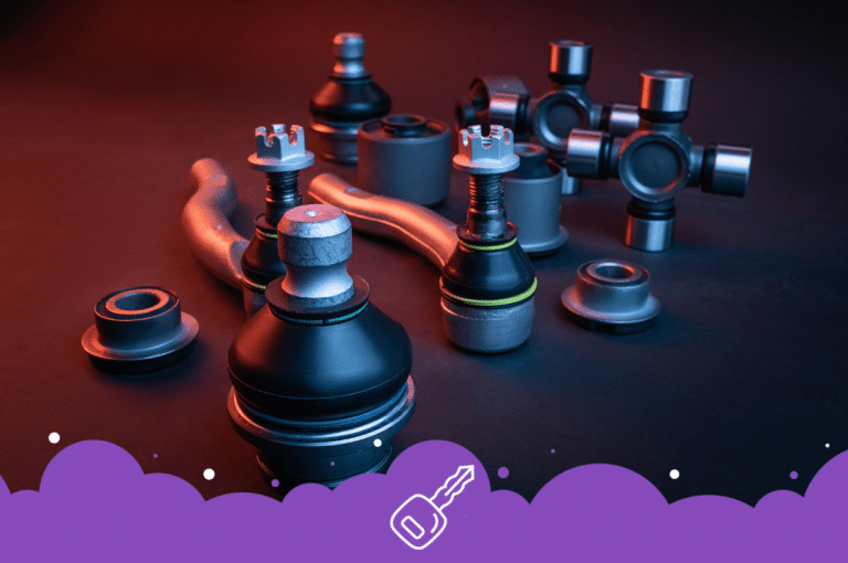 a group of metal parts