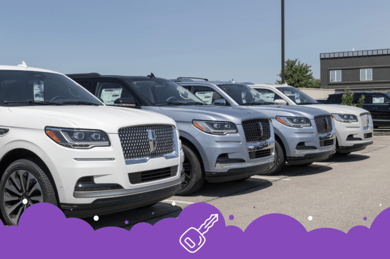 a row of cars in a parking lot