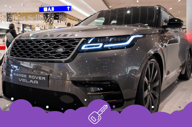 a car with lights on