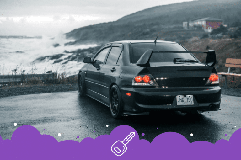 a car parked on a road