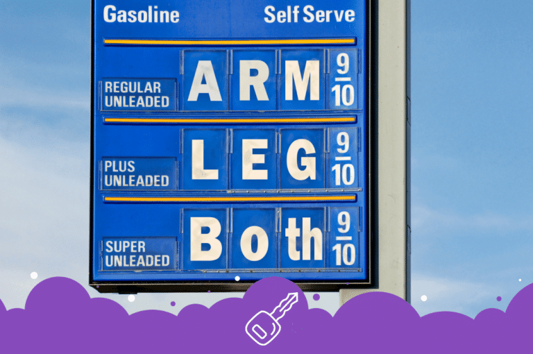 a blue sign with white text