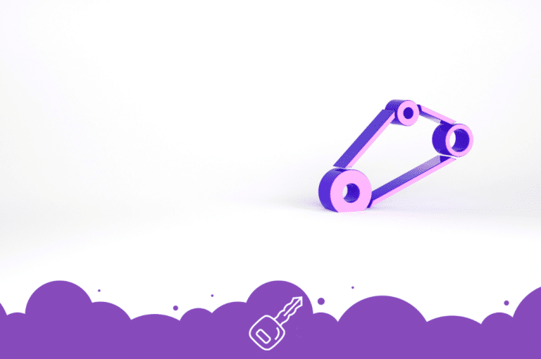 a purple car with a key