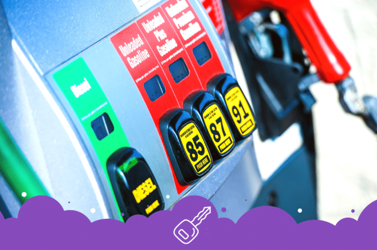 a close up of a gas pump