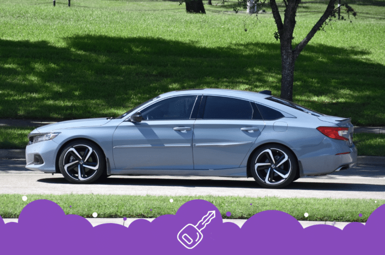 Baby blue Honda accord