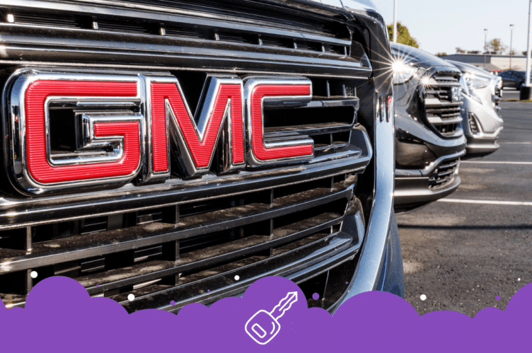 Close up of gmc grill