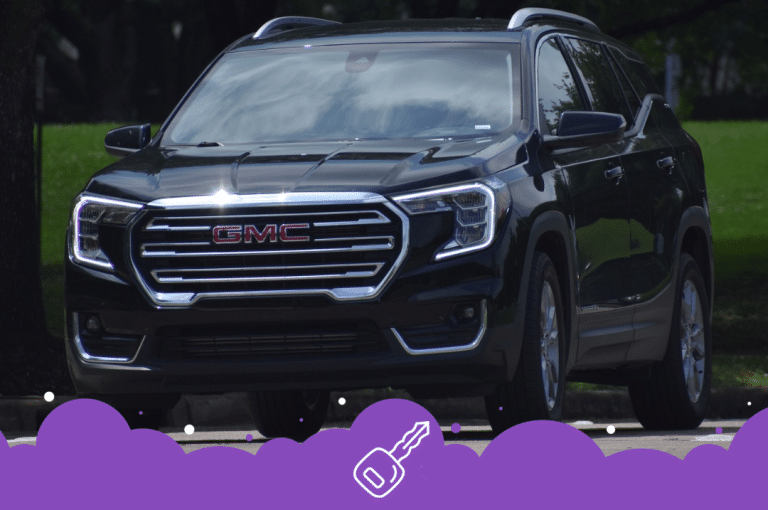 Black gmc terrain driving