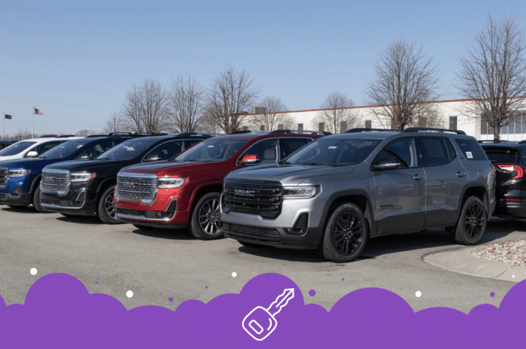 Line up of gmc SUVs