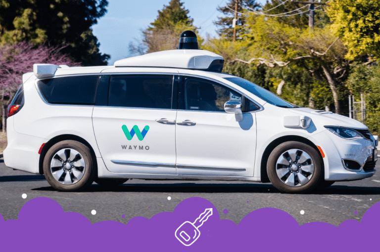 White waymo Chrysler Pacifica