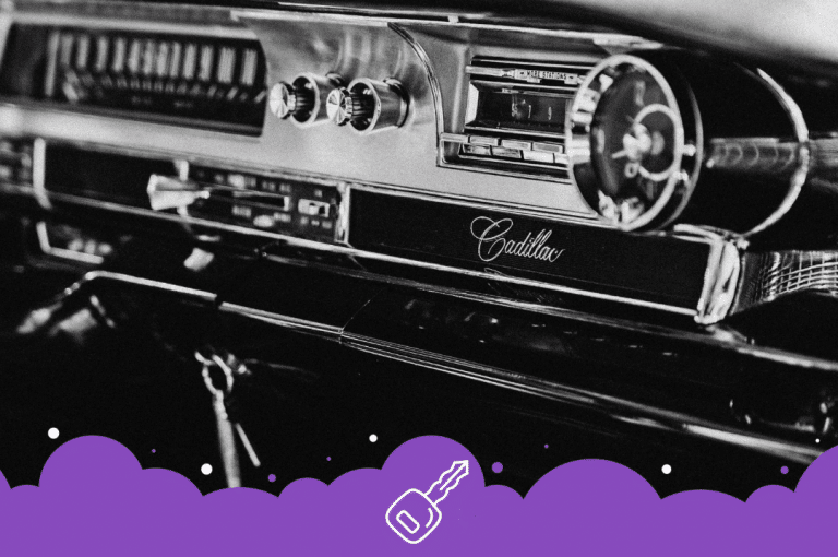 Old Cadillac interior