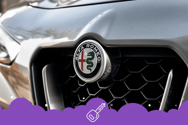 Close up of Alfa Romeo logo