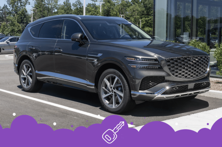 Grey genesis gv80 parked