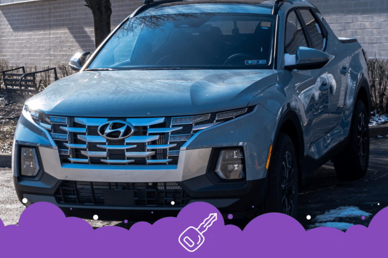 Blue Hyundai Santa Cruz