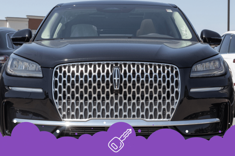 Front shot of black Lincoln Corsair