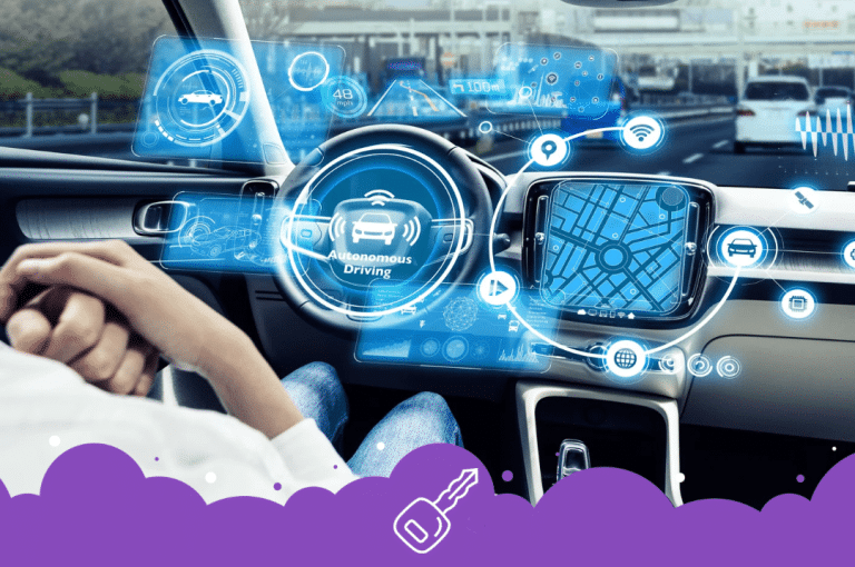 Animated dashboard with car features