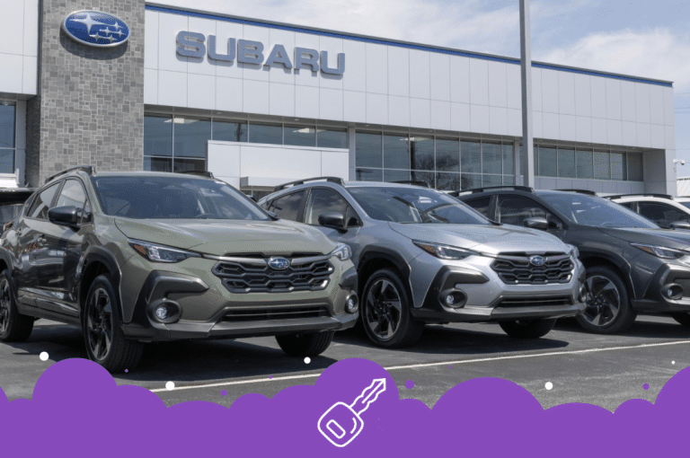 Row of Subaru crosstreks