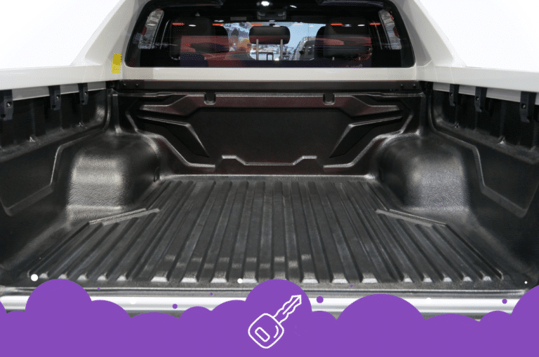 Close up of pick up truck bed